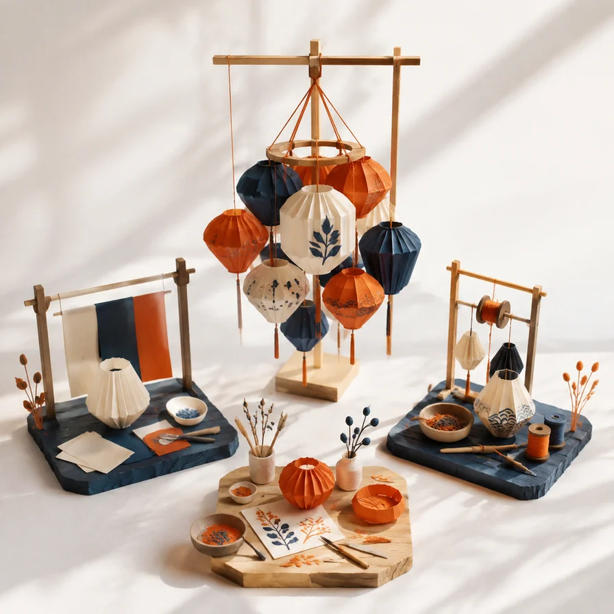 Miniature workstations contributing to a shared paper arrangement