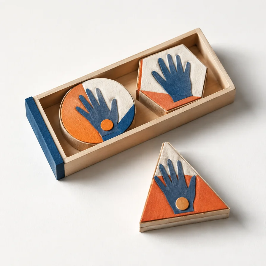 Task pieces competing for a narrow tray