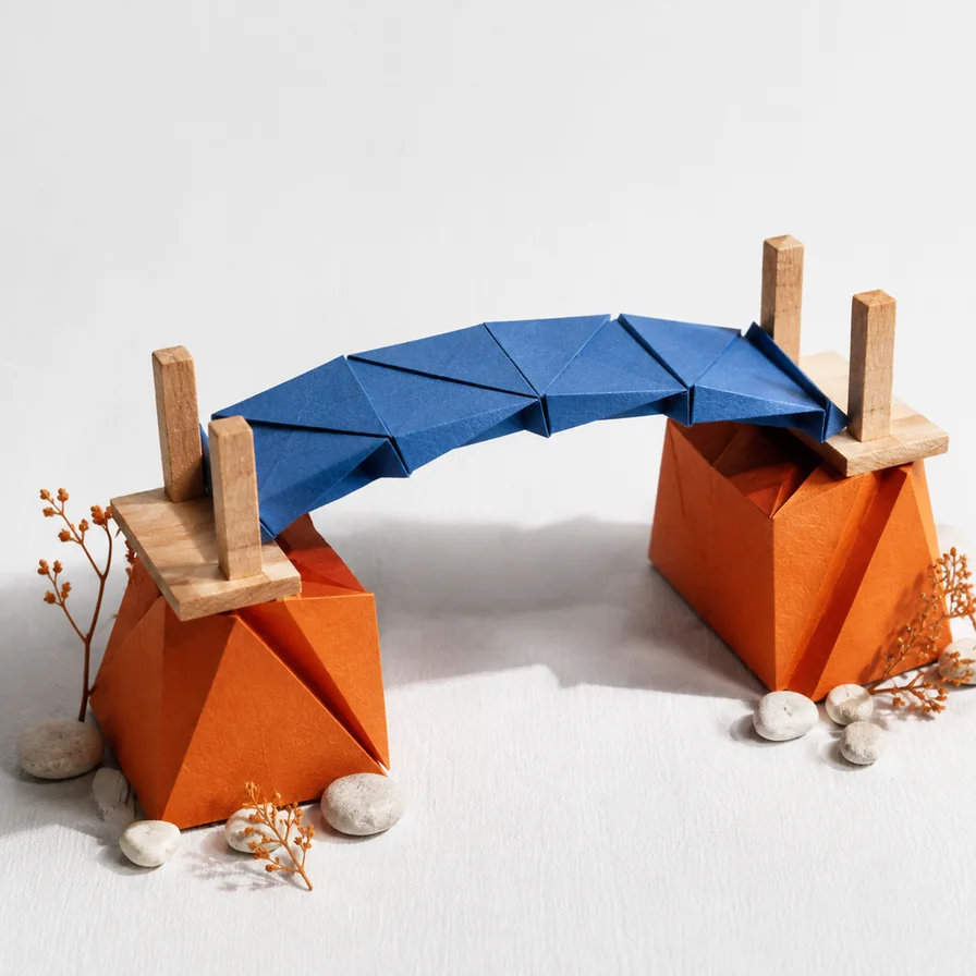 A small bridge connecting separate supports
