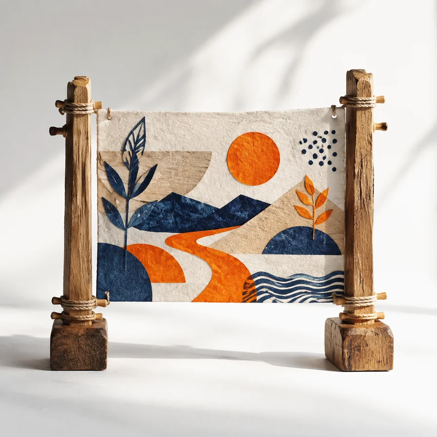 A shared geometric banner